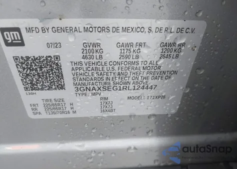 2024 Chevrolet Equinox Awd Ls from USA, damaged, VIN 3GNAXSEG1RL124447